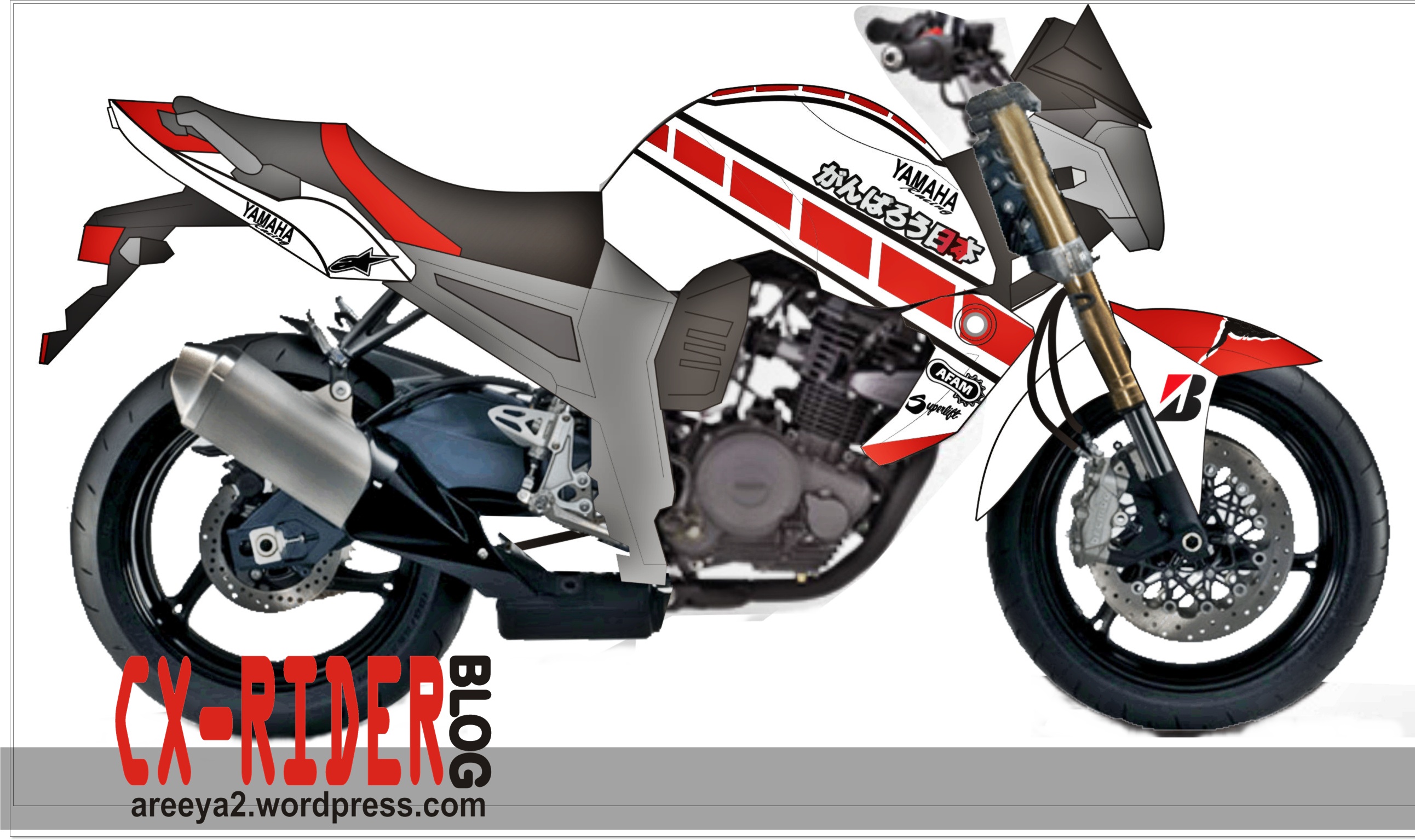 Sketsa yamaha Byson  Livery 50th Yamaha cxrider com