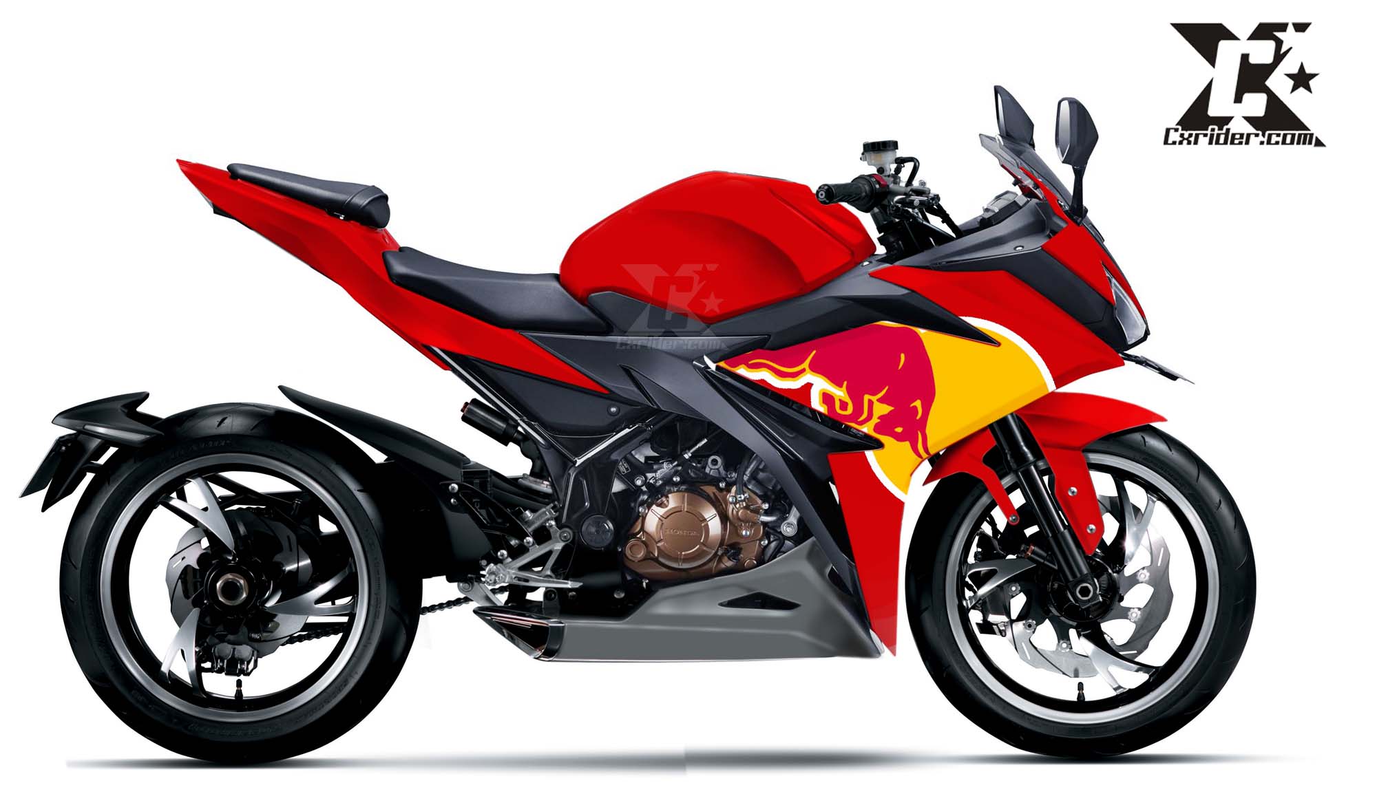 Modifikasi all new CBR150 2016 red bull #konsep - cxrider.com